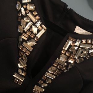 Bisou Bisou Black Peplum Dress